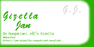 gizella jan business card